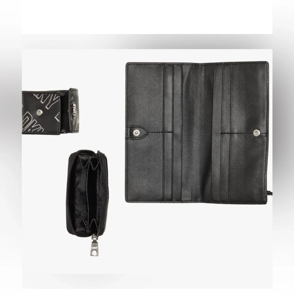 DKNY Women’s Casual Phoenix Box Set Classic Wallet Bi-Fold Wallet+Card+iPod Case